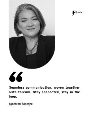 Promote seamless communication with 'Inspiration Seamless Communication Simple White Quote Threads Post' - a modern approach to inspiration.