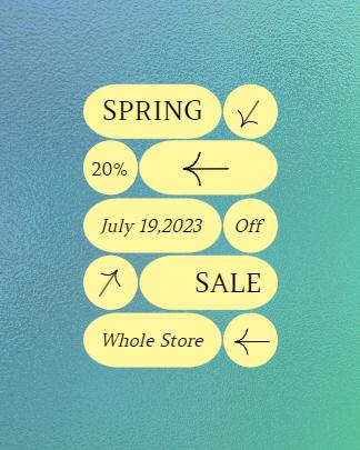 Revitalize your brand with our 'Spring Sale Modern Turquoise Ad Threads Post Template' - the perfect blend of freshness and style.