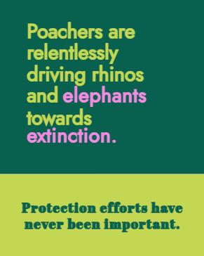 Raise awareness with 'Poachers Are Relentlessly Minimal Green Quote Threads Post' - a template that advocates for wildlife conservation.