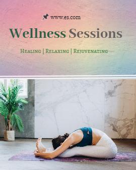 Prioritize your well-being with 'Wellness Sessions Simple Red Ad Threads Post' - a template to promote and inspire a healthier lifestyle.