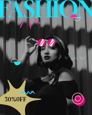 Elevate your fashion brand with 'Fashion Modern Minimalistic Sticker Black Ad Threads Post' - a sleek design to showcase style and sophistication.