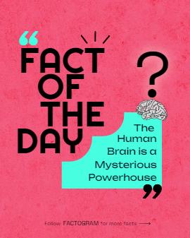 Enlighten your audience with 'Fact Of The Day Modern Simple Pink Quote Threads Post' - a daily dose of knowledge in style.