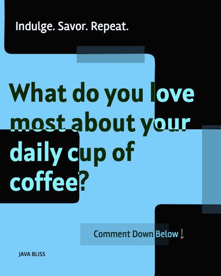 Awaken your audience's love for coffee with our 'Coffee Quote Modern Black Ad Threads Post Template' - the perfect blend of style and aroma.