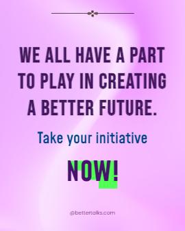 Highlight unity with 'We All Have A Part Violet Quote Threads Post Template' - a reminder that each of us contributes to a greater whole.