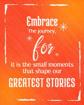 Embrace the power of storytelling with 'Embrace Greatest Stories Minimal Orange Quote Threads Post' - inspiring narratives in simplicity.