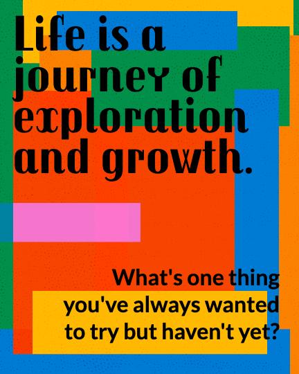 Embark on the colorful journey of life with our 'Life Is A Journey Multicolor Quote Threads Post' template - inspiration for every step.