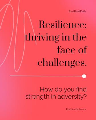 Showcase strength and resilience with 'Resilience In The Face Of Challenges Red Ad Threads Post' - a template that inspires perseverance."