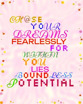 Pursue your dreams with 'Chase Dreams Motivational Typography Pink Quote Threads Post ' - a reminder to aim high and never give up.