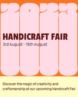 Promote your Handicraft Fair with our 'Minimal Orange Event Threads Post' template – a vibrant design that captures the essence of creativity.