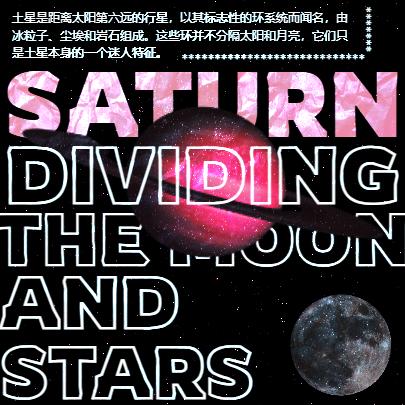 Discover the wonders of Saturn, the moon, and stars in this cosmic design. Explore the universe's beauty with stunning visuals.